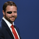 Rep. Dan Crenshaw (R-TX) smiles after speaking at the Republican Jewish Coalition's annual leadership meeting at The Venetian Las Vegas.